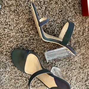 Mackinj Clear Heel Metallic Straps